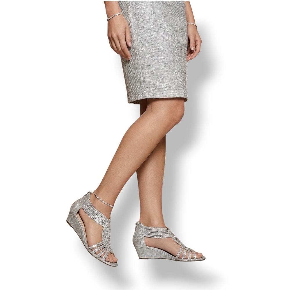 Charter Club Ginifur embellished wedge sandals women's 7.5